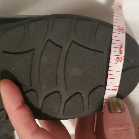 Totes 3 calf boots,black nylon patent accent, side zip. Not worn - Picture 14 of 16